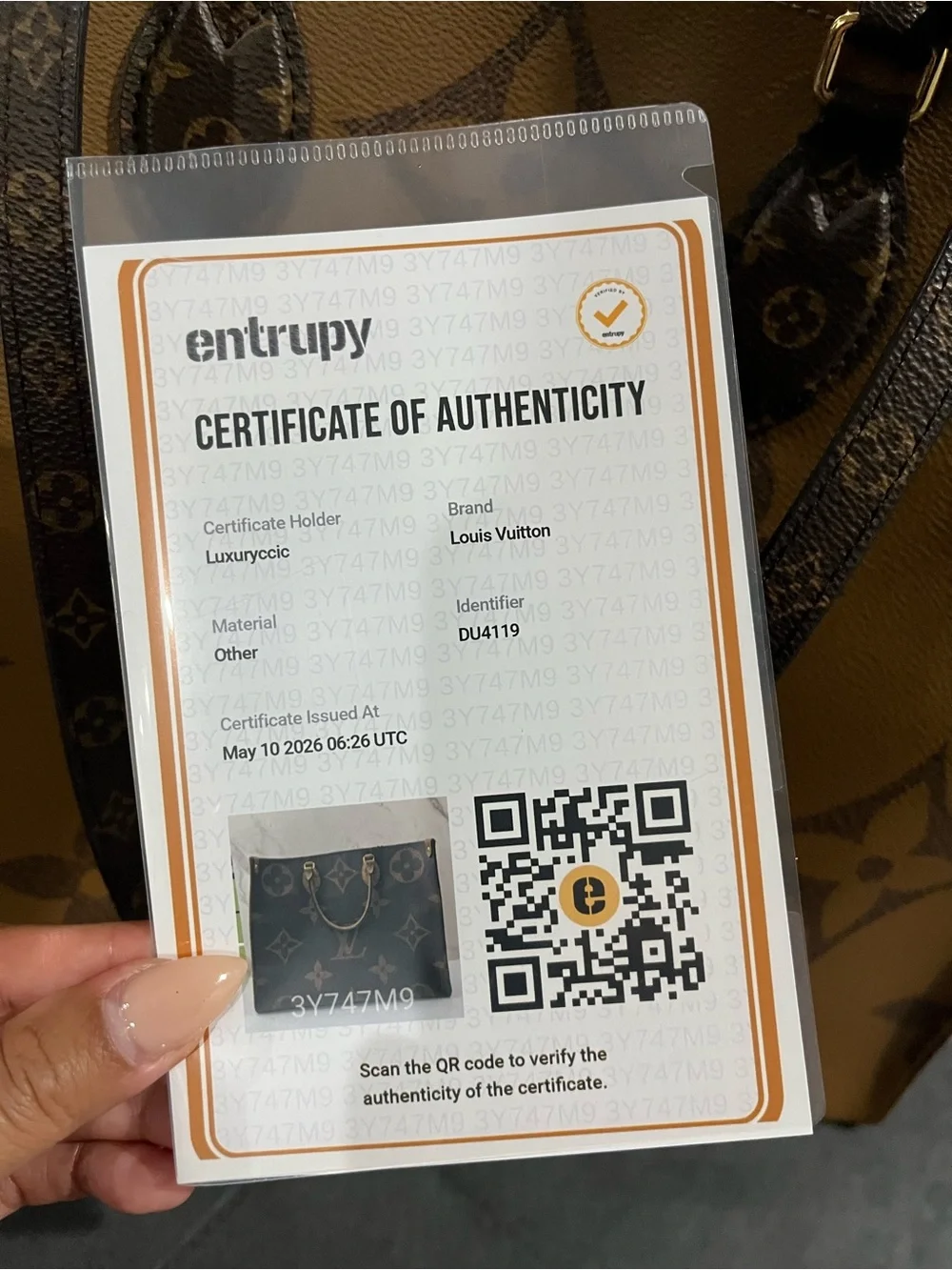 Authentic Louis Vuitton Reverse Monogram GM On The Go